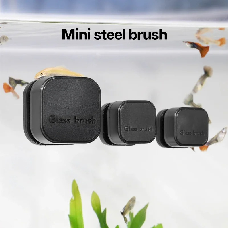 Marine Aquarium Glass Cleaner - มินิสแควร์แปรงแม่เหล็ก Aquarium Glass Cleaner Scratch-Resistant Glass