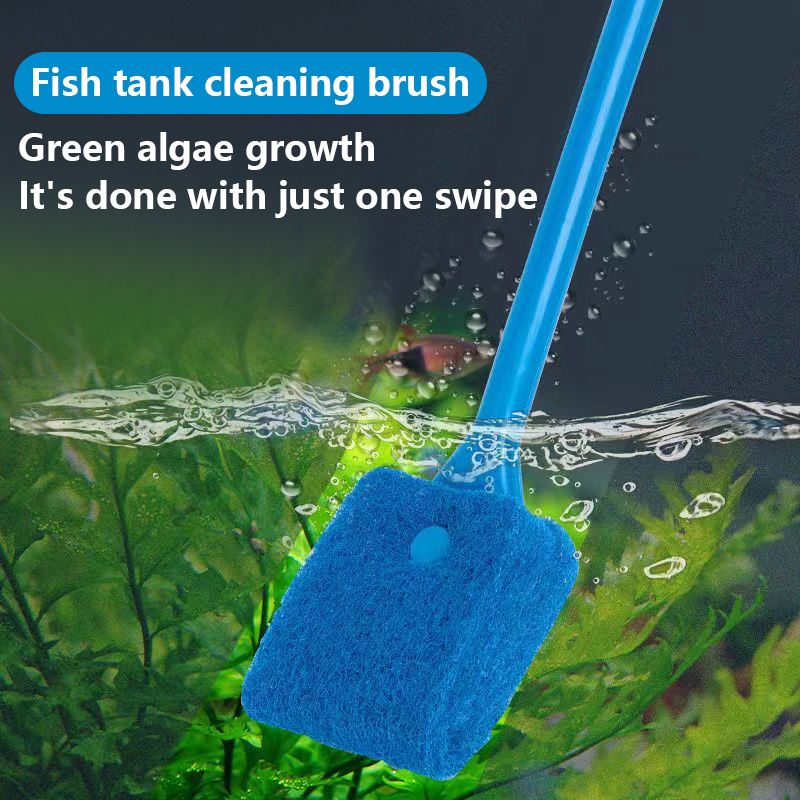 Marine Aquarium Glass Cleaner - แปรงทำความสะอาดตู้ปลา แปรงทำความสะอาดกระจกตู้ปลา ฟองน้ำขูดคราบตะไคร่ อุปกรณ์เสริมสำหรับทำความสะอาดตู้ปลา