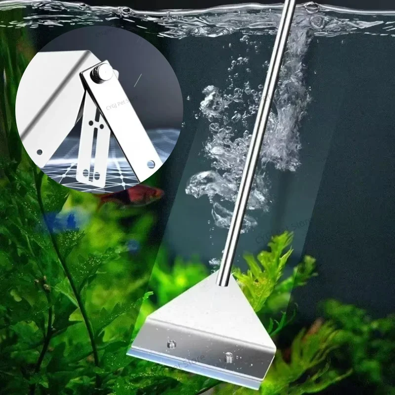 Marine Aquarium Glass Cleaner - เครื่องมือทําความสะอาดถังปลาแบนทรายสาหร่ายกําจัด Dual-ใช้แก้วสาหร่ายกําจัด Scraper เครื่องมือทําความสะอาดในครัวเรือน Aquarium Accessorie