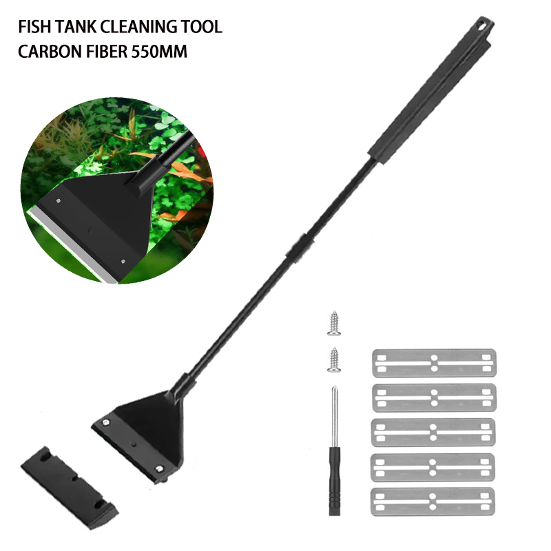 Marine Aquarium Glass Cleaner - เครื่องมือทำความสะอาดตู้ปลา ที่ขูดคราบตะไคร่แบบสองด้านสำหรับตู้ปลาและกระจก อุปกรณ์ทำความสะอาดบ้าน
