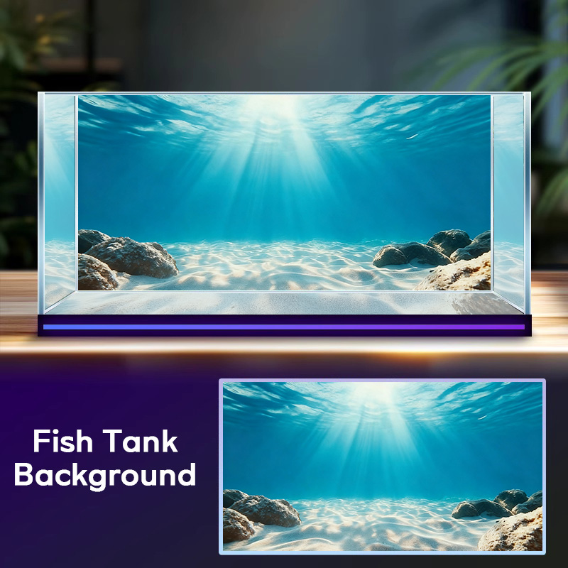 ทรายสีฟ้าใส ภาพวาดพื้นหลังตู้ป - Aquarium Marine Sand บทวิจารณ์และราคา