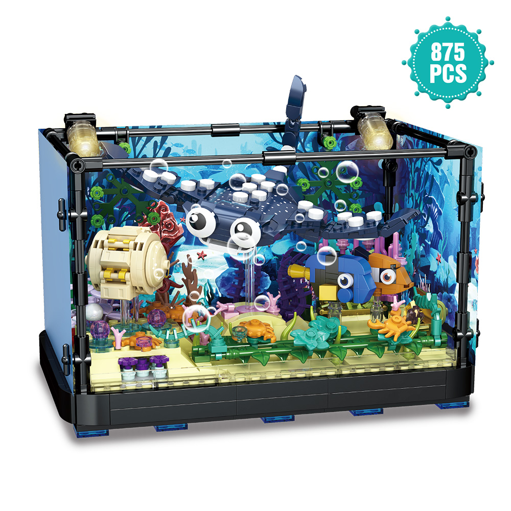 ชุดบล็อกตู้ปลาพร้อมไฟ พิพิธภัณ - Marine Aquarium Cube บทวิจารณ์และราคา