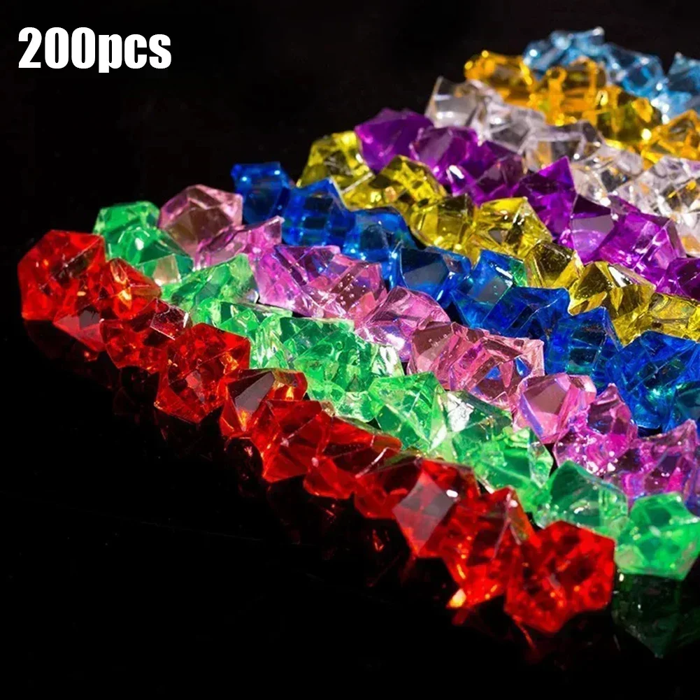200 PCS อะคริลิคที่มีสีสันหินก - Marine Aquarium Cube บทวิจารณ์และราคา
